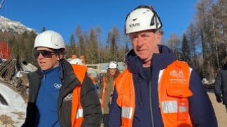 Zaia in sopralluogo alla pista di bob di Cortina: “Una sfida vinta”