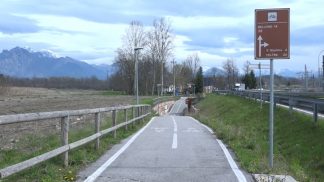 Installato un contatore di passaggi lungo la ciclabile tra Sedico e Santa Giustina