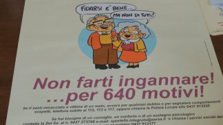 “Non farti ingannare”, al via la terza edizione degli incontri contro le truffe agli anziani