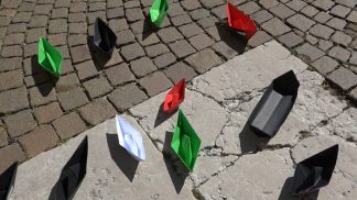 A Belluno un flash mob per augurare “buon vento” alla Global Sumud Flotilla