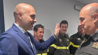 L’onorevole Emanuele Prisco in visita al Comando dei Vigili del Fuoco di Belluno
