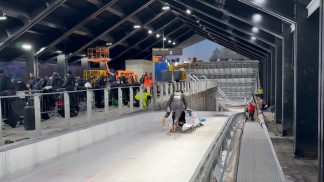 I test event della pista da Bob di Cortina