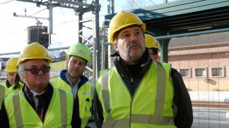 Lavori olimpici alla stazione di Belluno, la visita del ministro Salvini