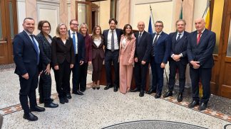 Il presidente del Veneto Alberto Stefani presenta la sua giunta