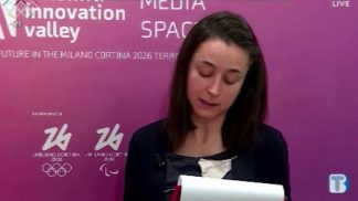 Il presidente del Coni Veneto, Dino Ponchio, ospite del Tedoforo