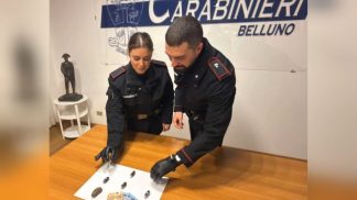 Aveva con sè 92 grammi di hashish, denunciato 27enne bellunese