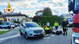 Incidente stradale auto-moto a Cesana, carabiniere ricoverato in codizioni gravi a Treviso
