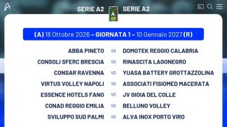 Volley, serie A2: ufficializzati i calendari